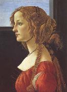 Sandro Botticelli Porfile of a Young Woman (mk45) Sweden oil painting artist